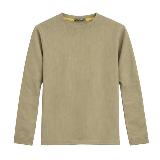 HG Rib Knitted Winter Full Sleeves Inner Shirt for Men & Women – Stone Brown