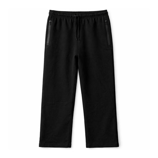 HG Classic Terry Loose Fit Trousers with Zipper Pockets - Black