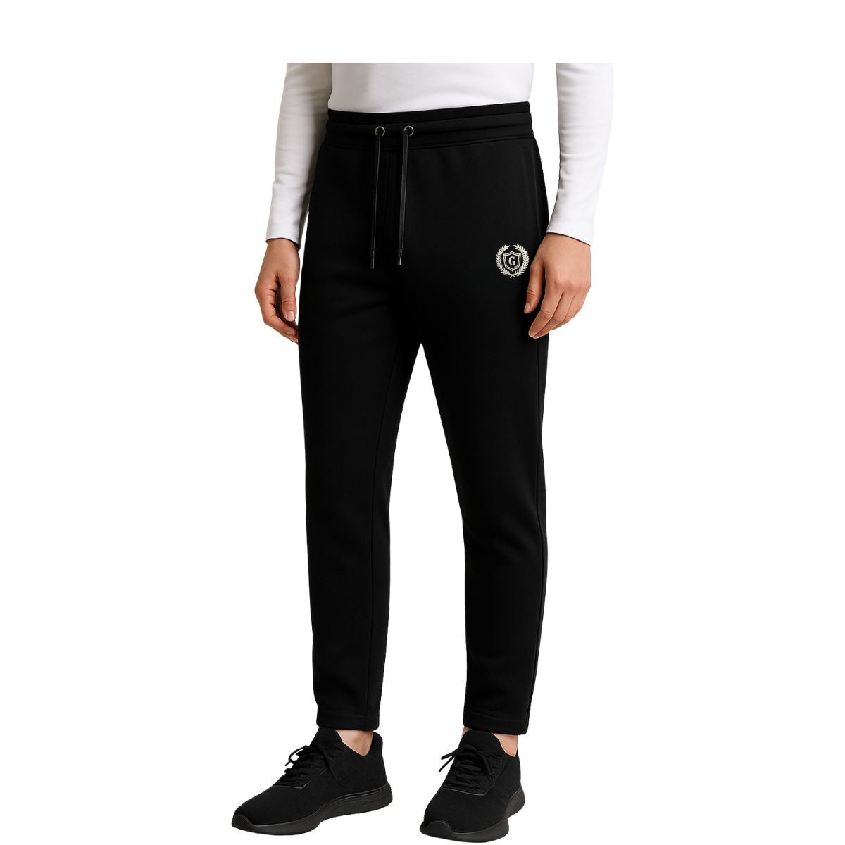 HG Signature Narrow Bottom Terry Winters Trousers For Men's - Black