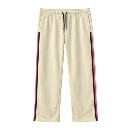 HG Women’s Relaxed Fit Terry Straight Trousers with Side Tape - Skin Brown