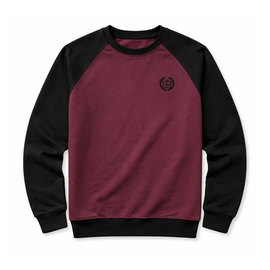 HG Signature Raglan Fleece Sweat Shirt - Maroon