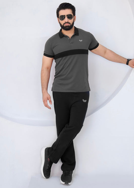Charcoal Edition - Premium Cotton Polo Twinset