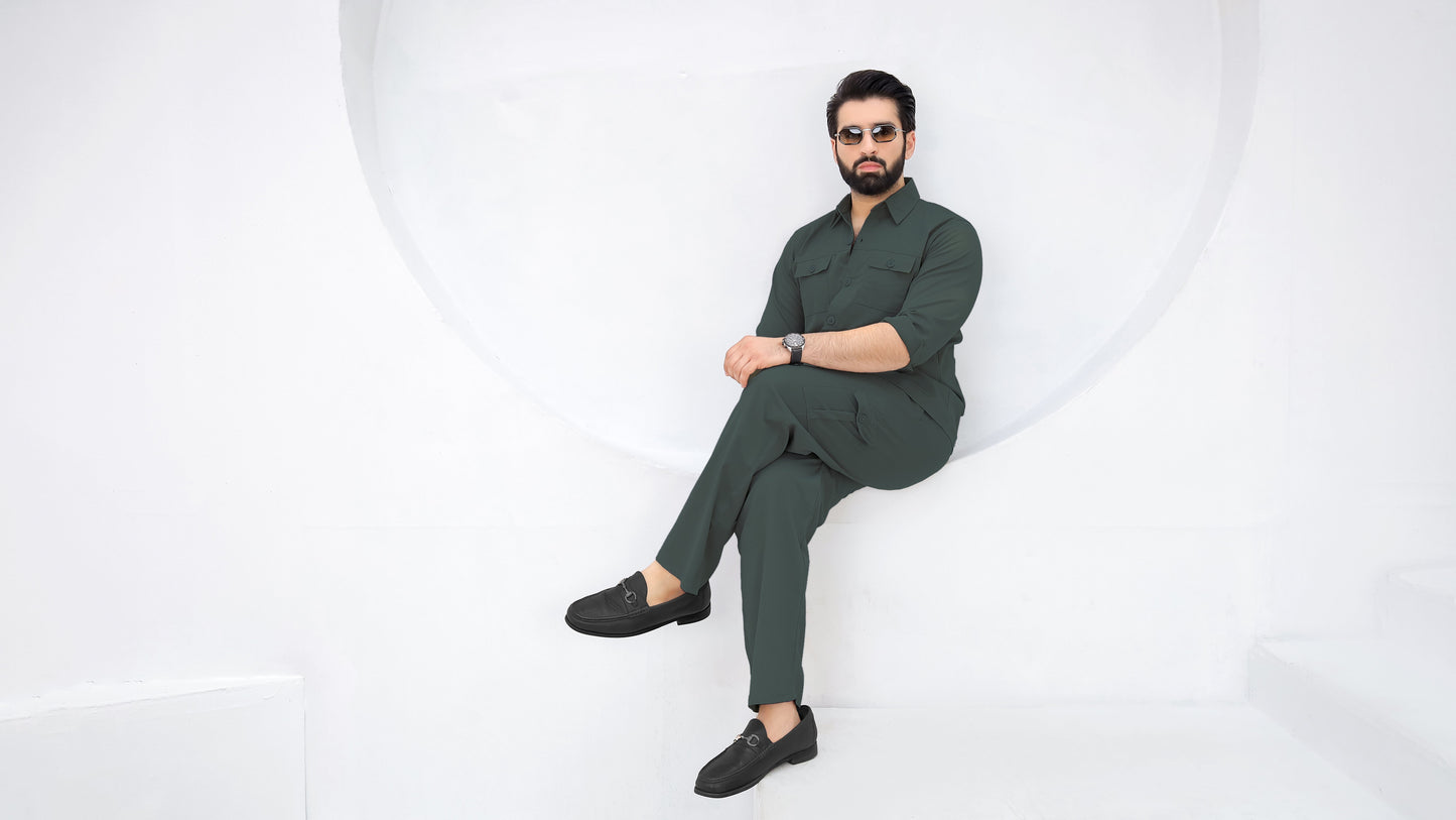 Pine Green - Premium Safari Suit