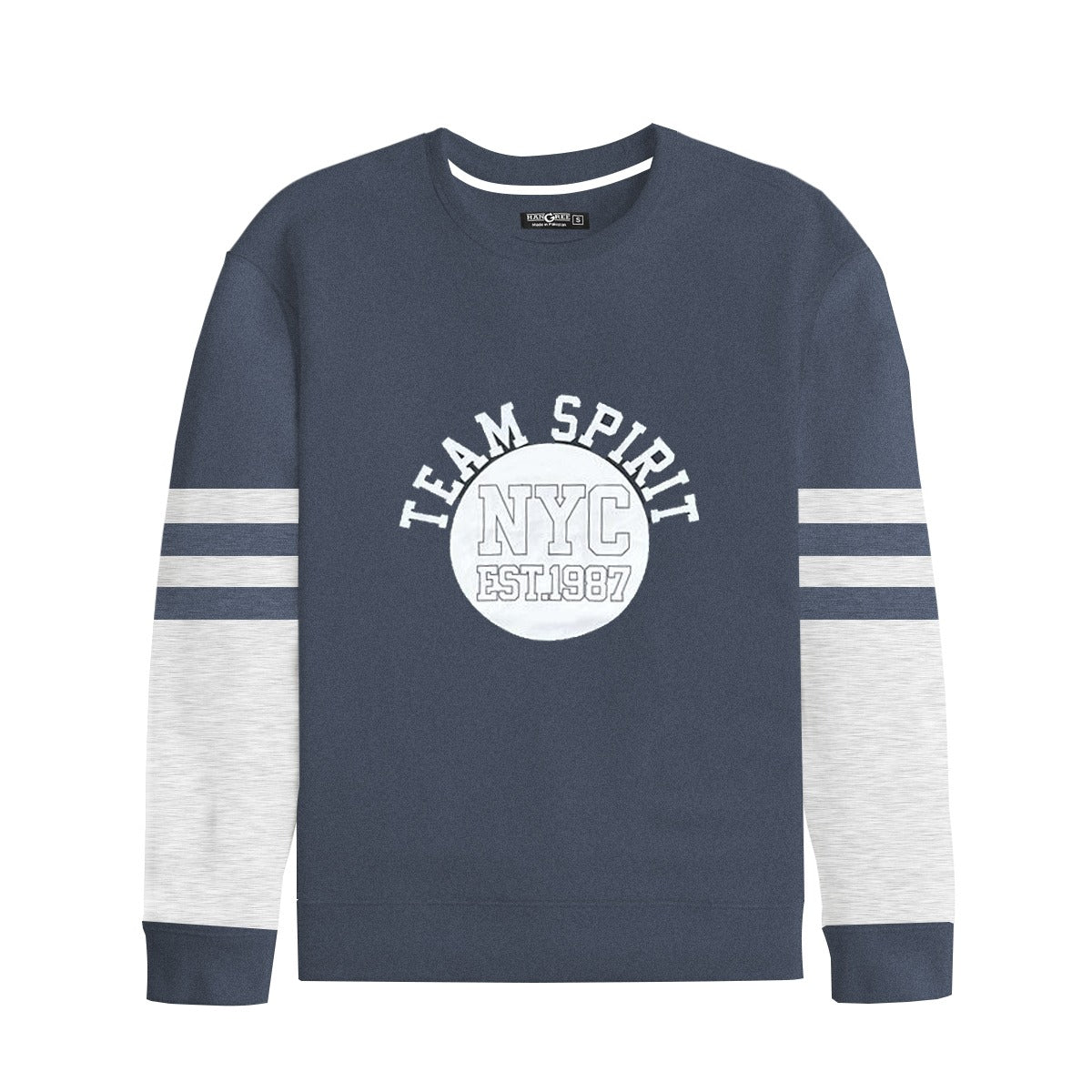 Grey Printed Fleece Fashion Sweat Shirt For Men